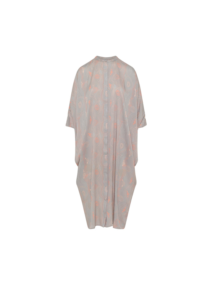 Murrandi Grey Button Silk Kaftan