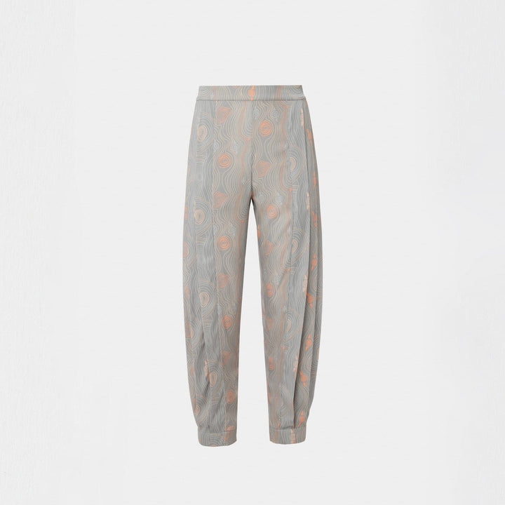Murrandi Grey Pleated Silk Pant