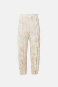 Murrandi Cream Pleated Silk Pants