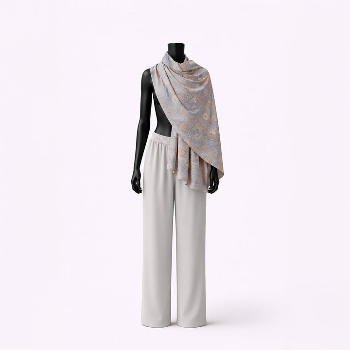 Murrandi Grey Silk Scarf/Skirt