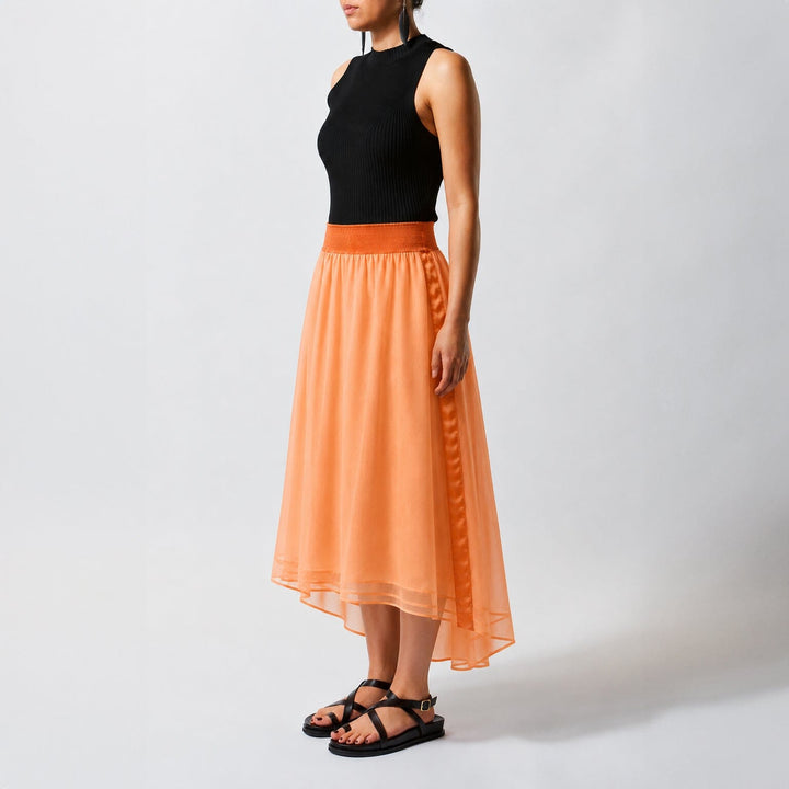 Orange Organza Skirt