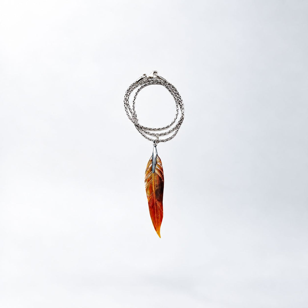 Carved Gum Leaf Pendant