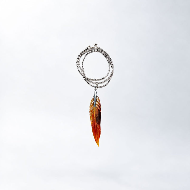 Carved Gum Leaf Pendant