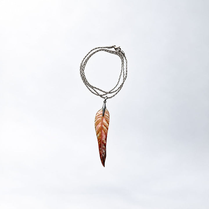 Carved Gum Leaf Pendant
