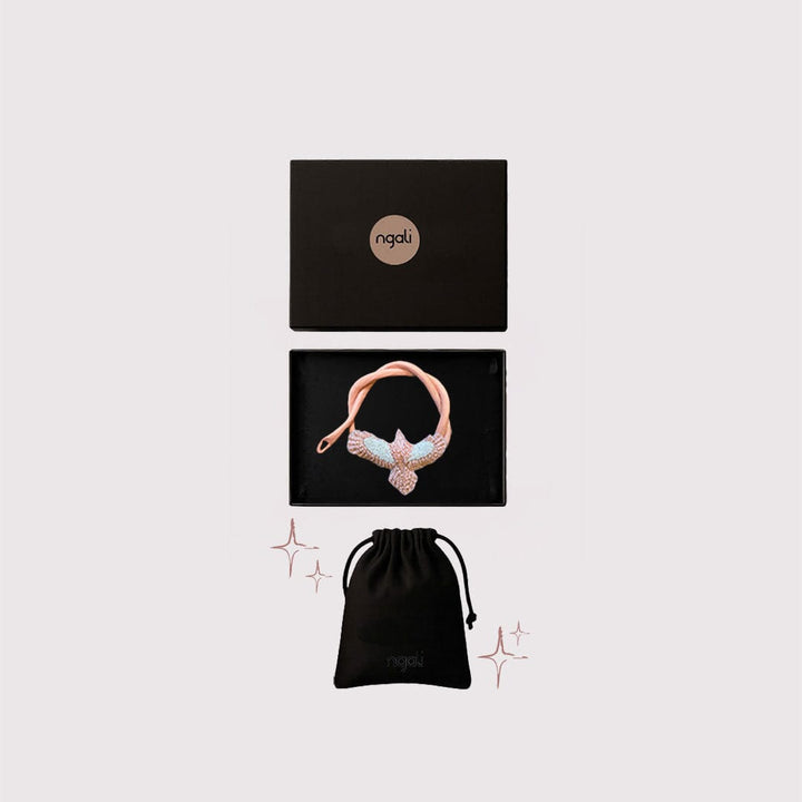 SML Pink/White Emb Pendant Set