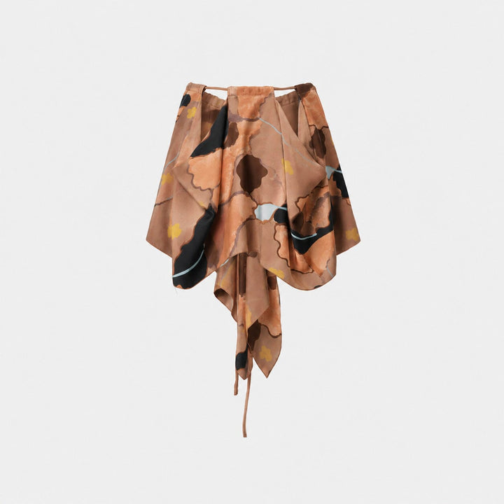 Places Drawstring Silk Top/Scarf/Skirt