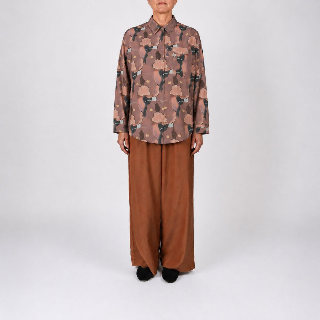 Places Oversized Silk Shirt