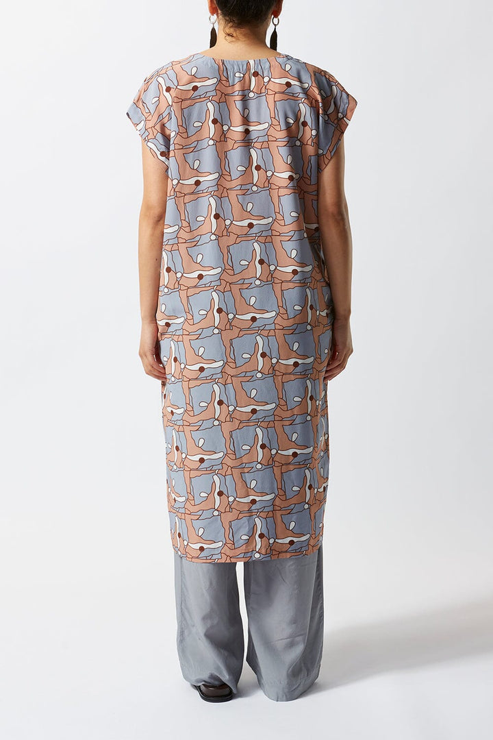 Places Drop Shoulder Silk Kaftan - Ltd Edition