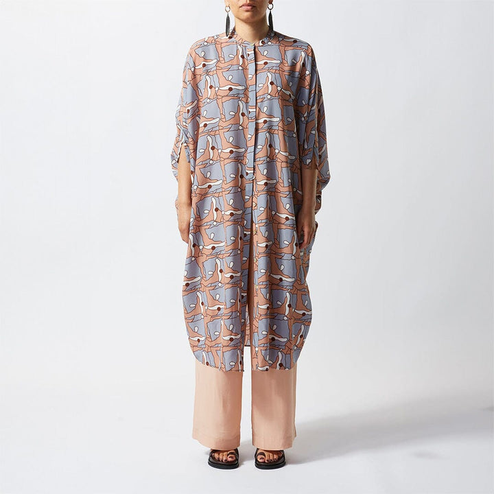 Places Silk Button Kaftan