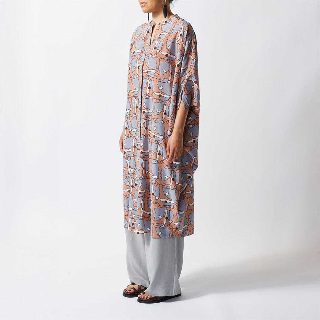 Places Silk Button Kaftan