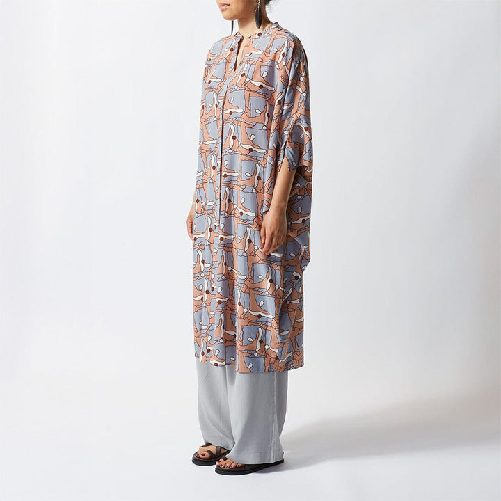 Places Silk Button Kaftan