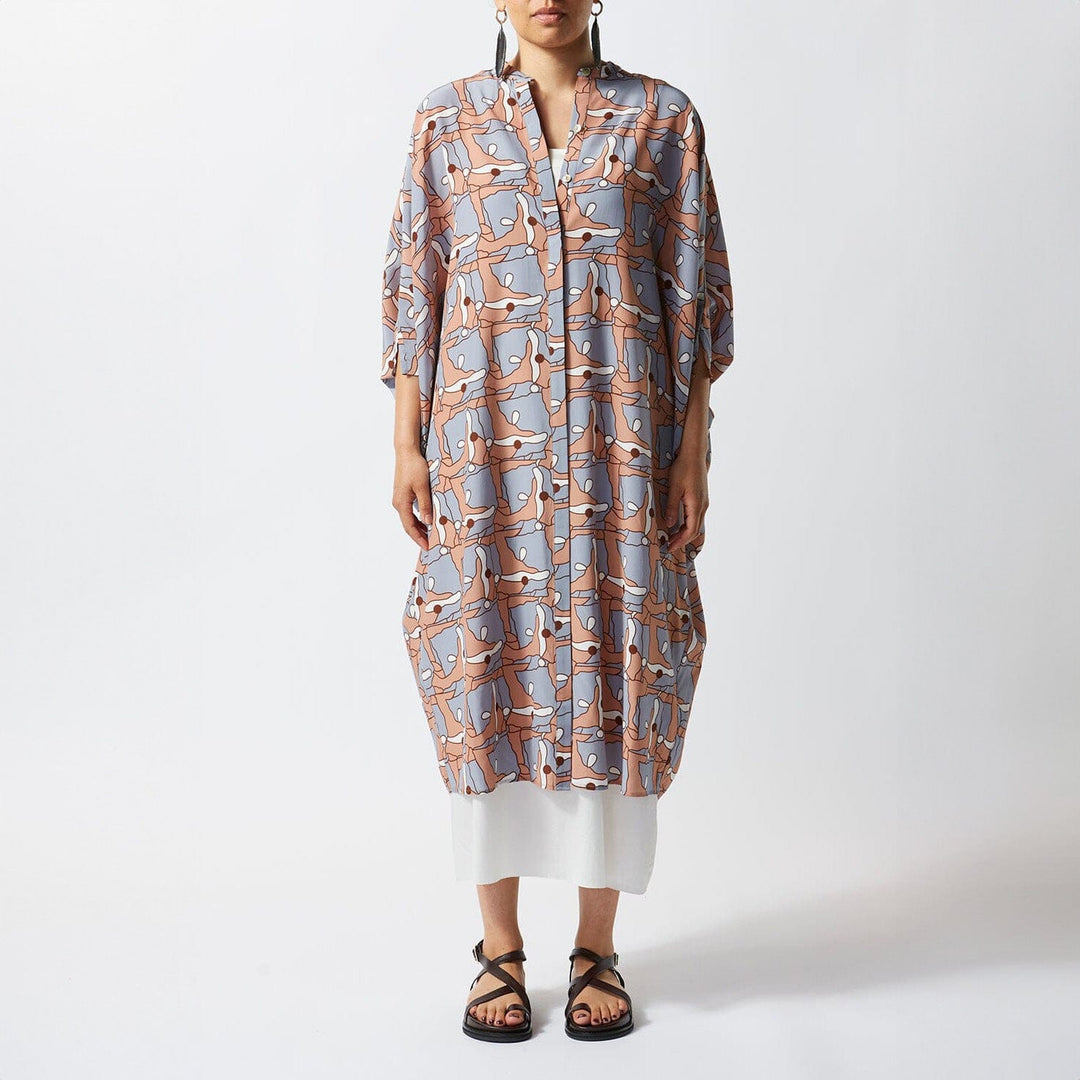 Places Silk Button Kaftan