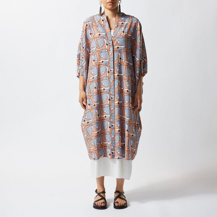 Places Silk Button Kaftan