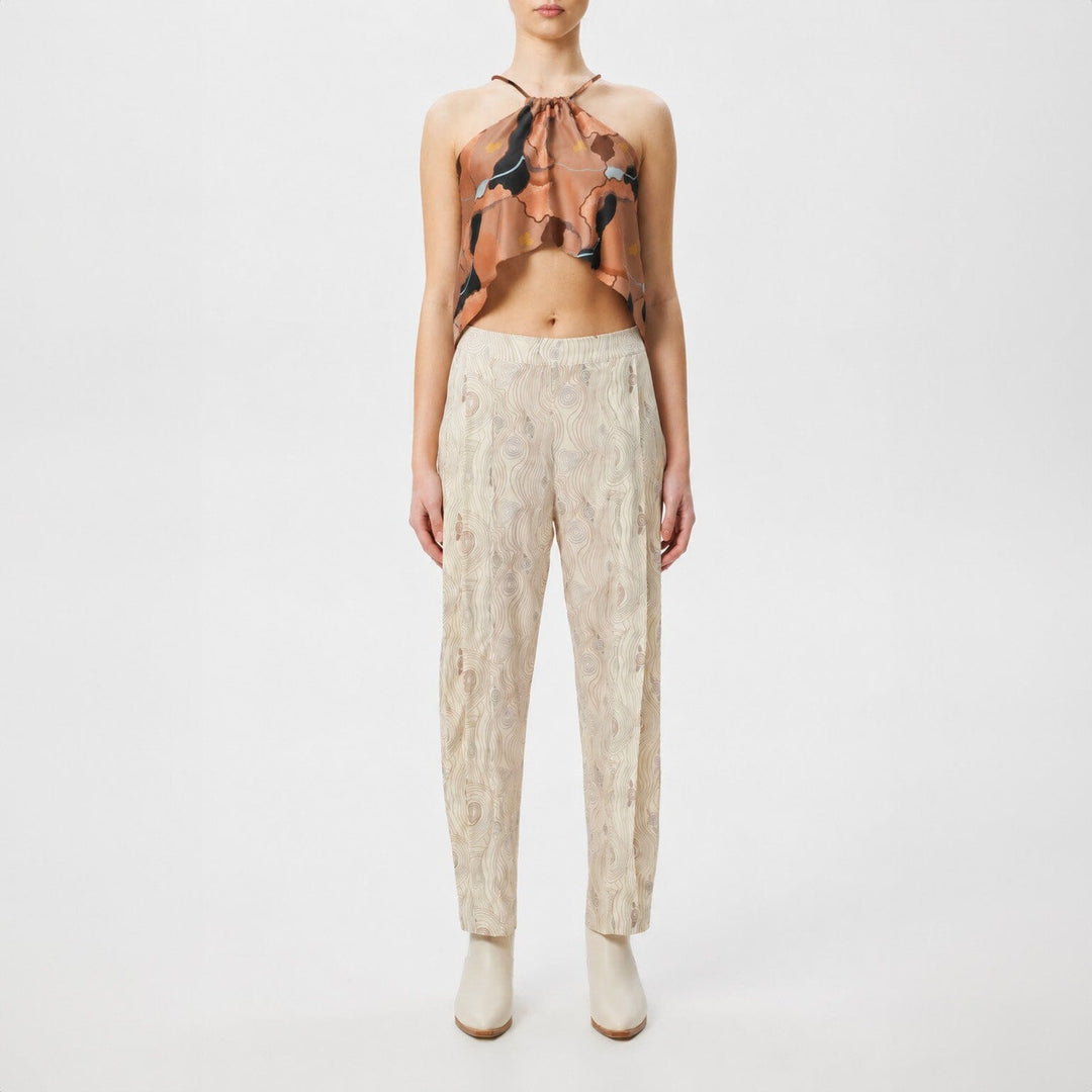 Places Drawstring Silk Top/Scarf/Skirt