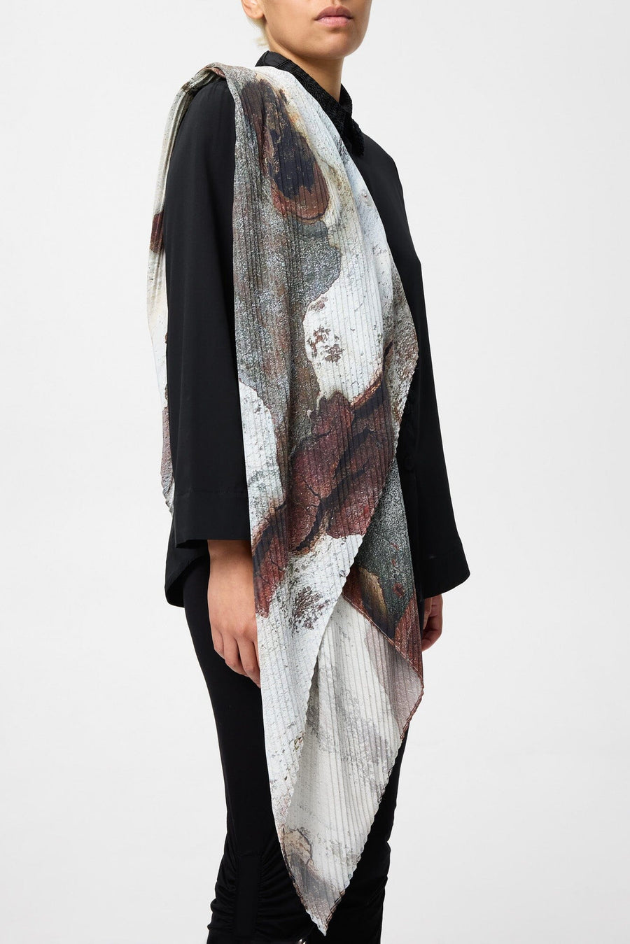 Shadow Gum Pleated Scarf - Late April Delivery