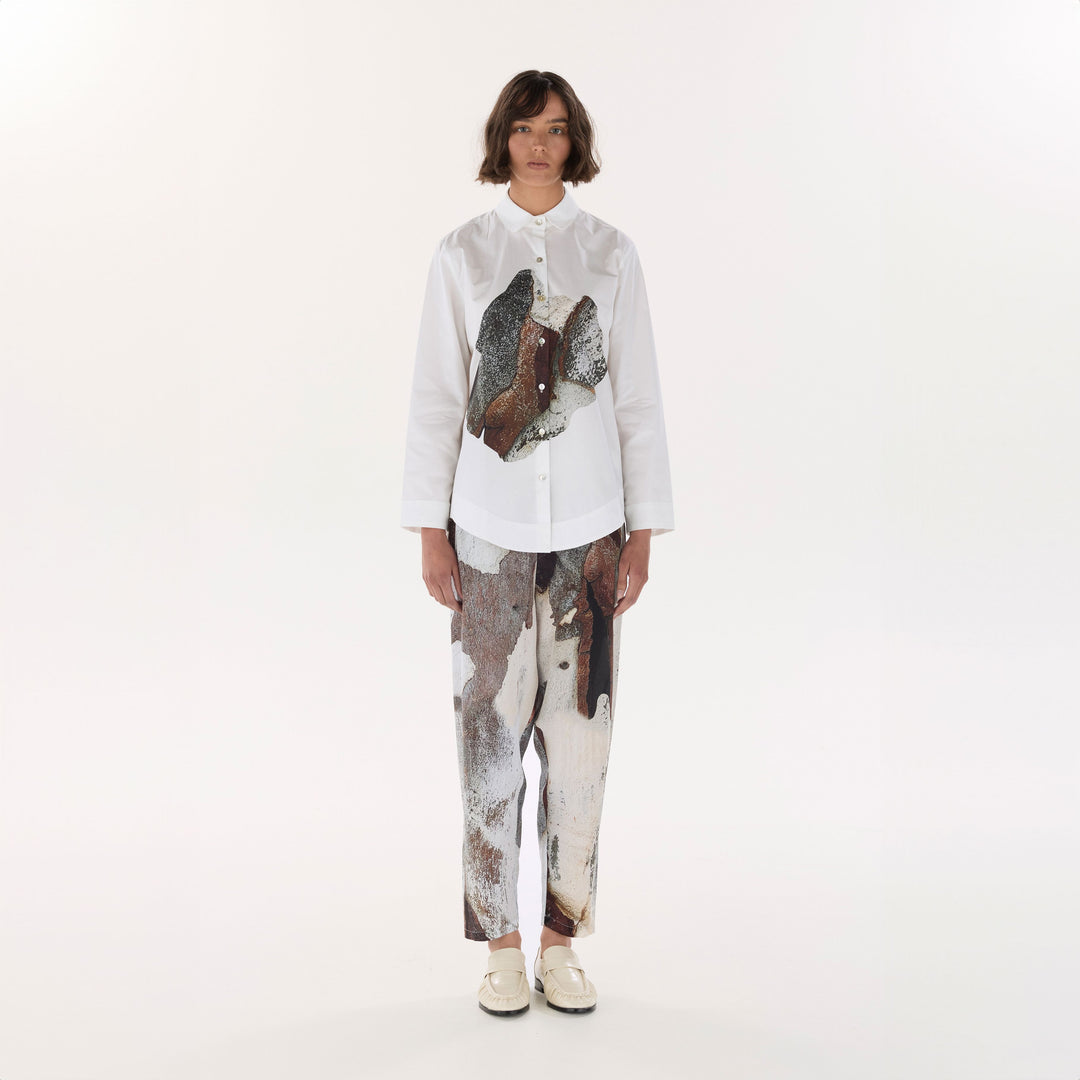 White Printed OS Shirt
