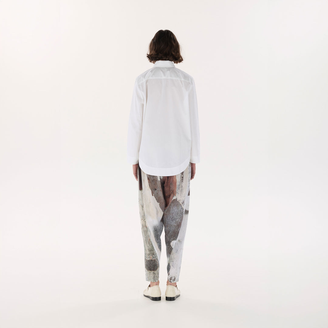 White Printed OS Shirt