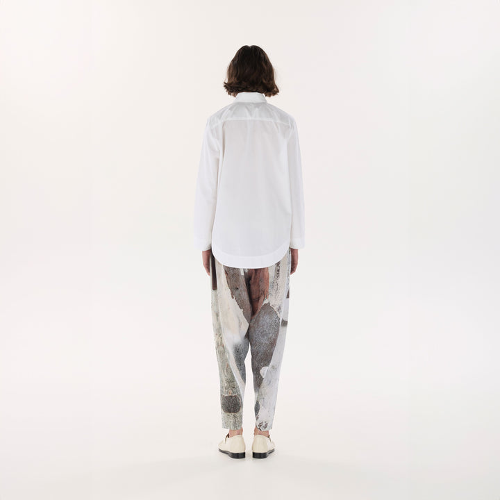 White Printed OS Shirt