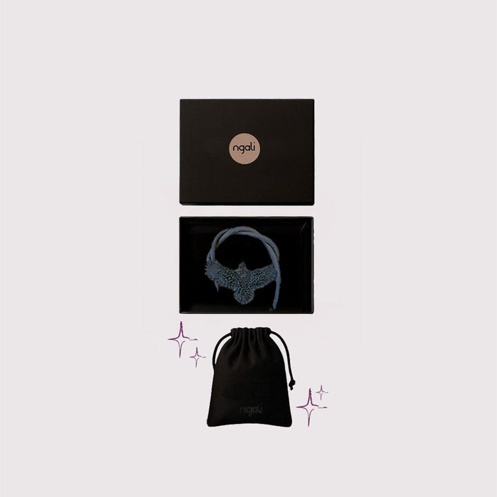 SML Black Emb Pendant Set