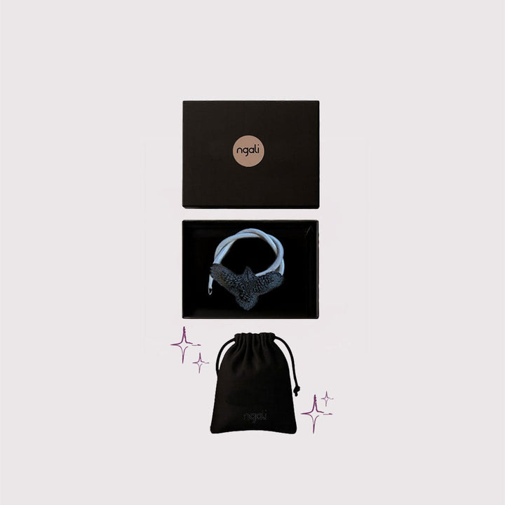 SML Black/Grey Emb Pendant Set