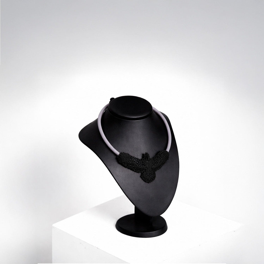 SML Black/Grey Emb Pendant Set