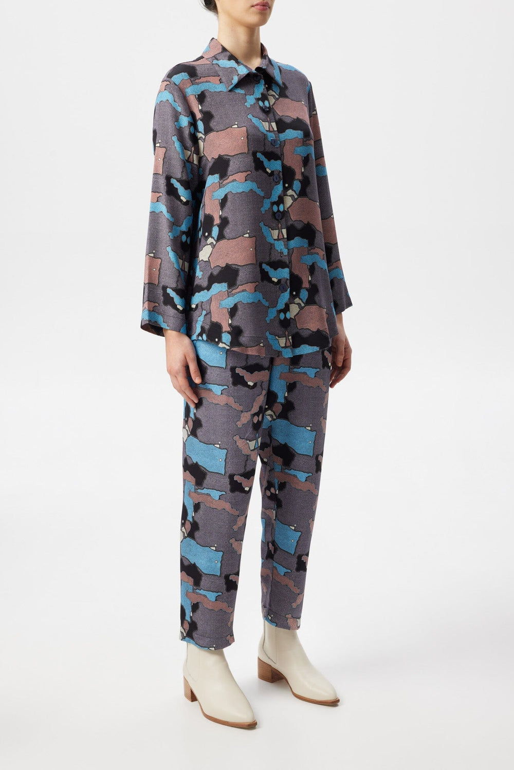 Sky Binbal Silk Shirt