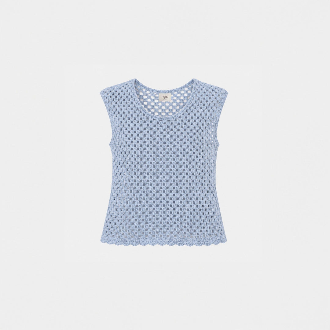 Sky Open Knit vest