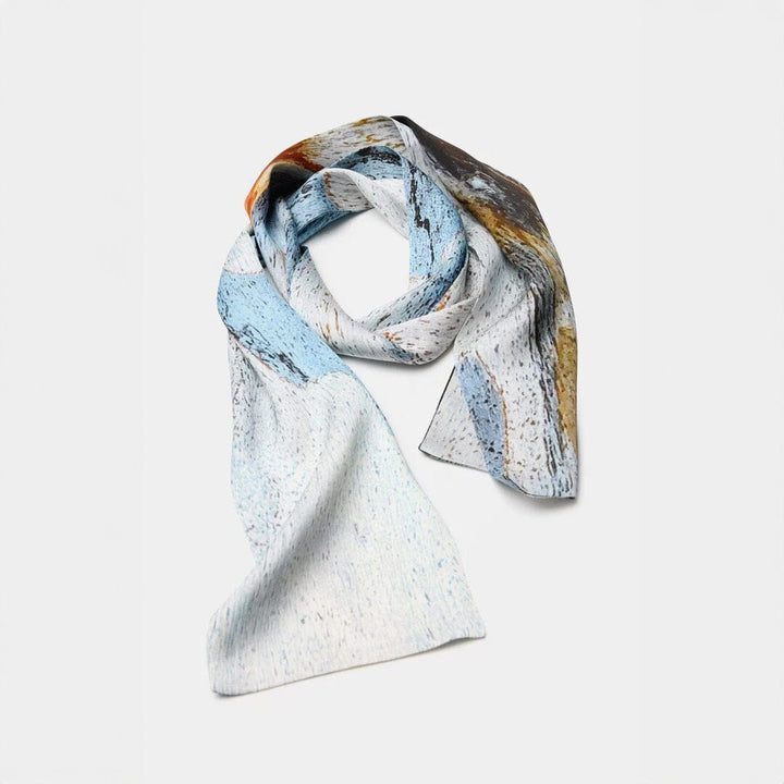 Spotted Bark Silk Rectangle Scarf