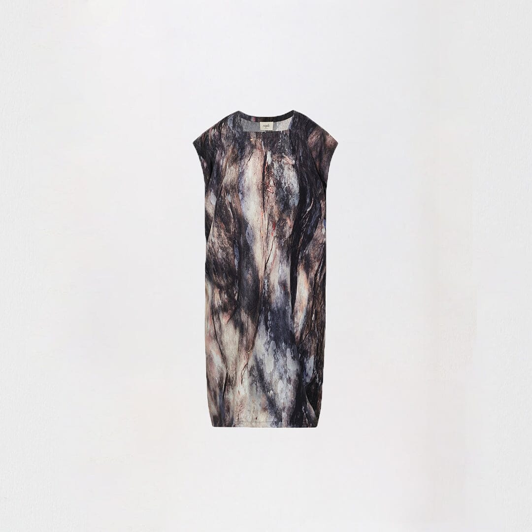 Stoney Bark Drop Shoulder Silk Kaftan