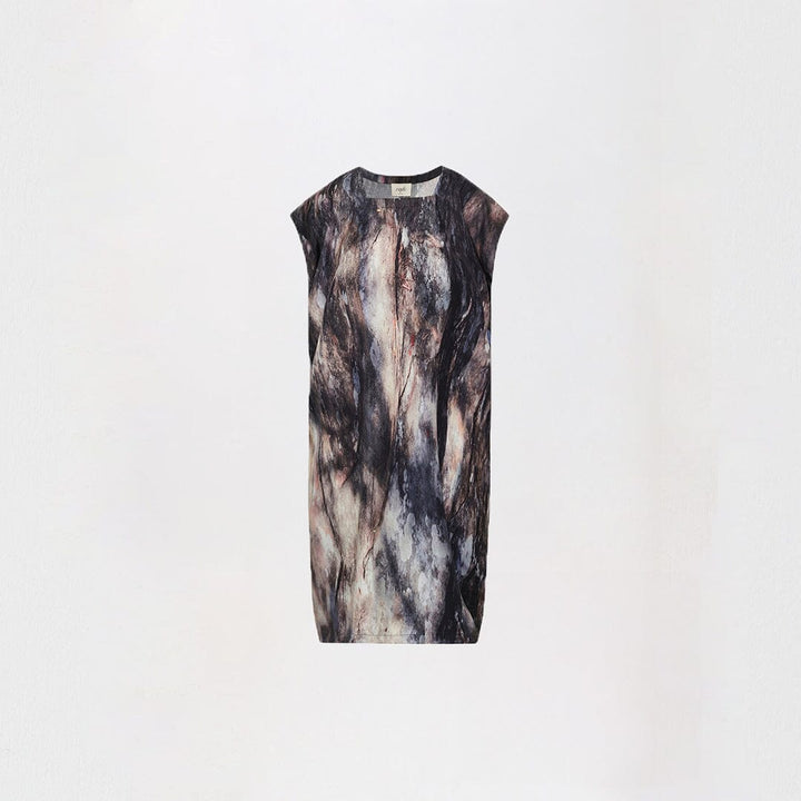 Stoney Bark Drop Shoulder Silk Kaftan