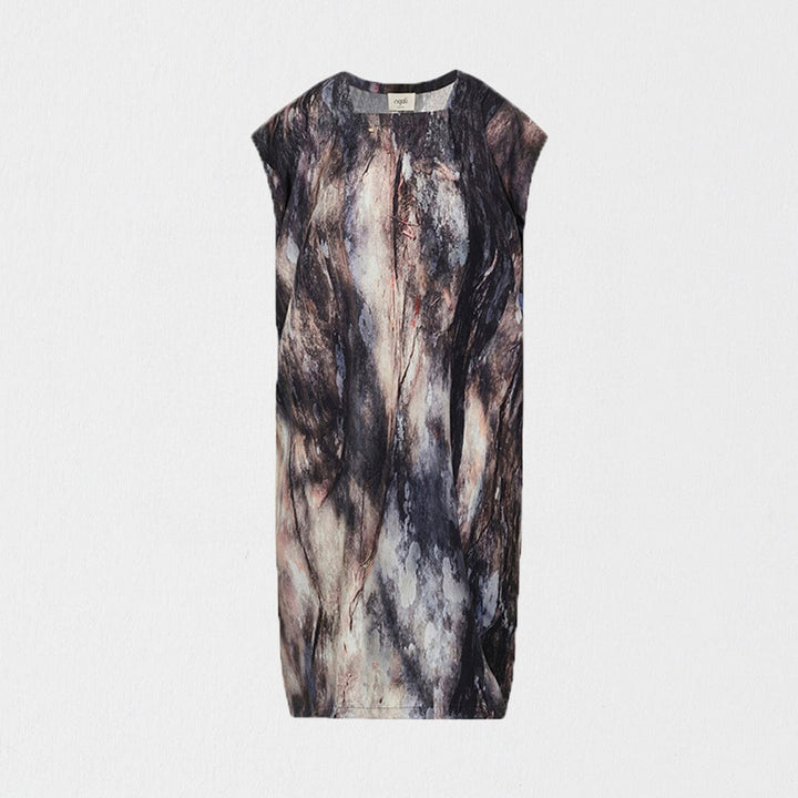 Stoney Bark Drop Shoulder Silk Kaftan