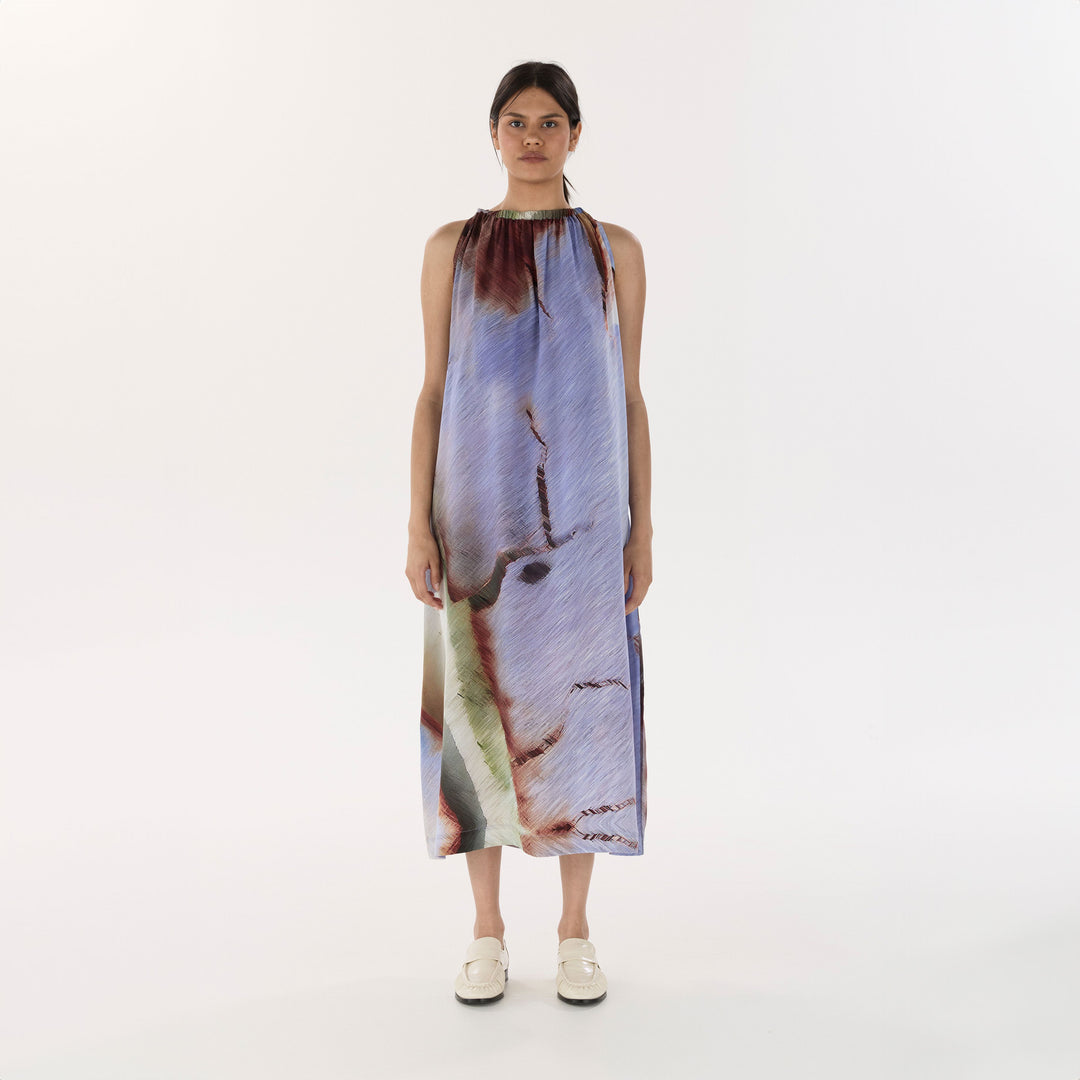 Traces Silk Maxi Dress
