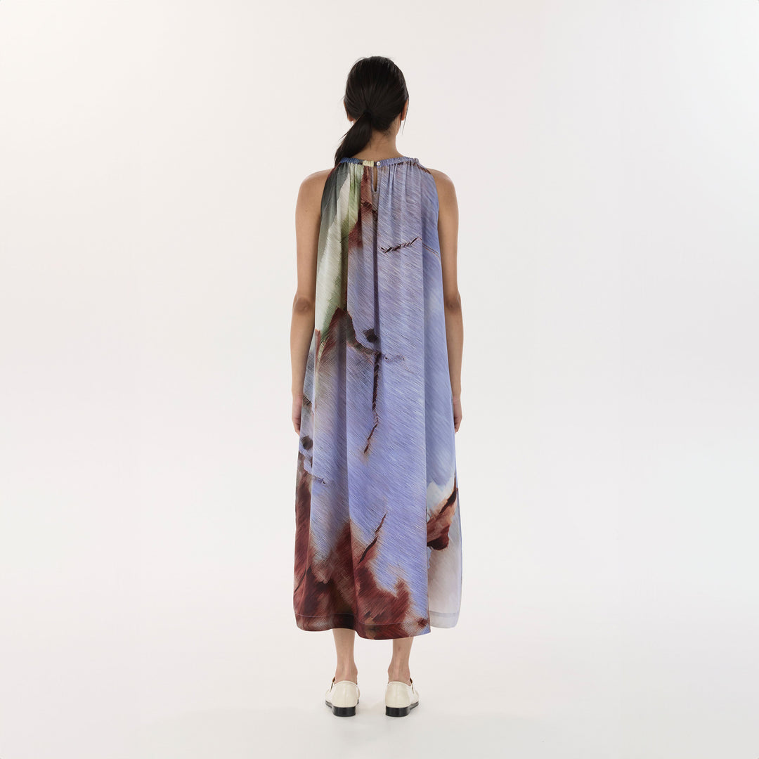 Traces Silk Maxi Dress
