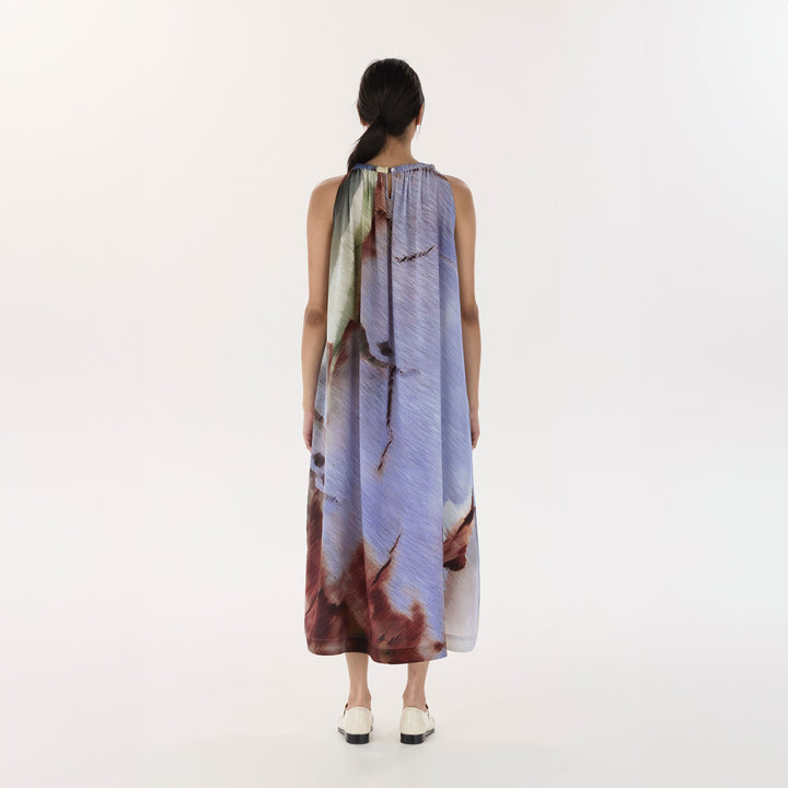 Traces Silk Maxi Dress