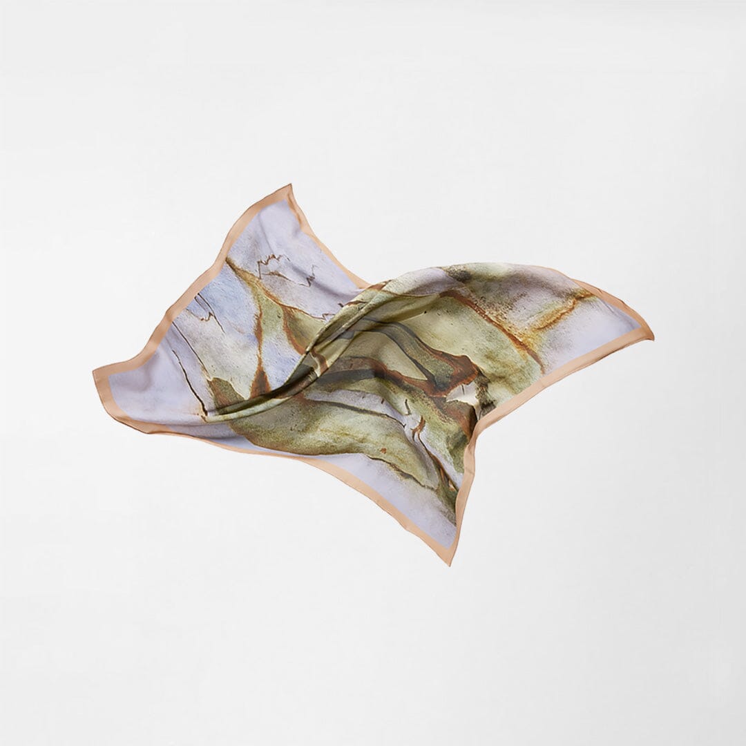 Textured Bark Silk Scarf