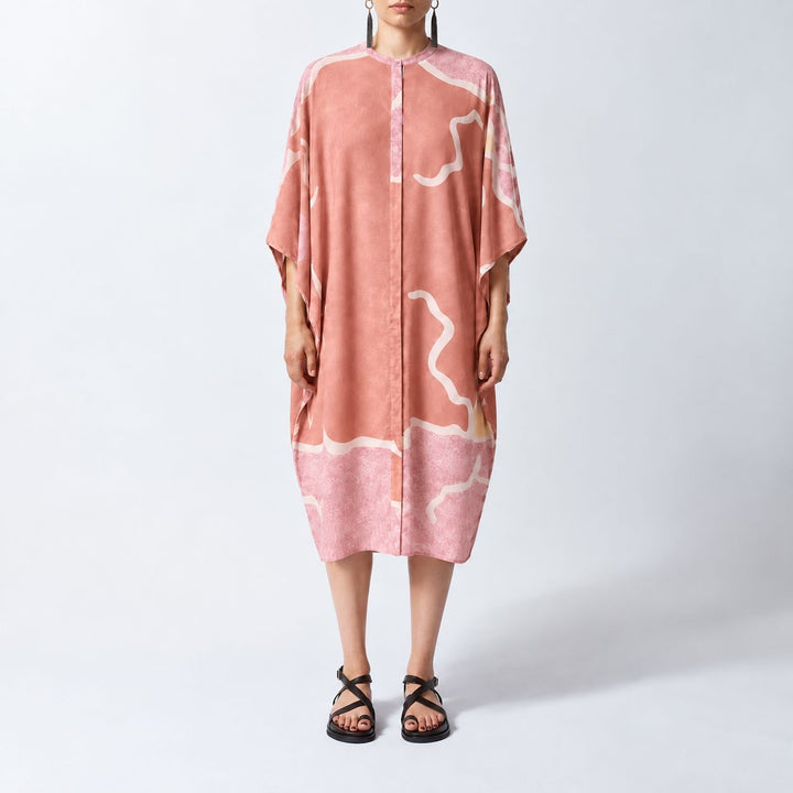 Wanderings Silk Button Kaftan