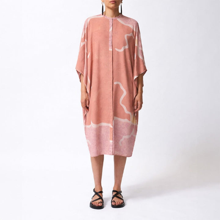 Wanderings Silk Button Kaftan
