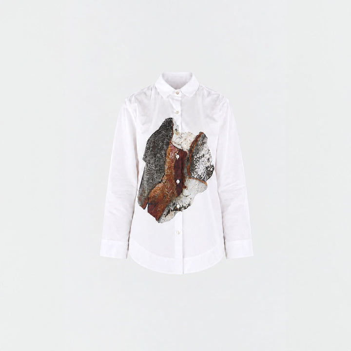 White Printed OS Shirt