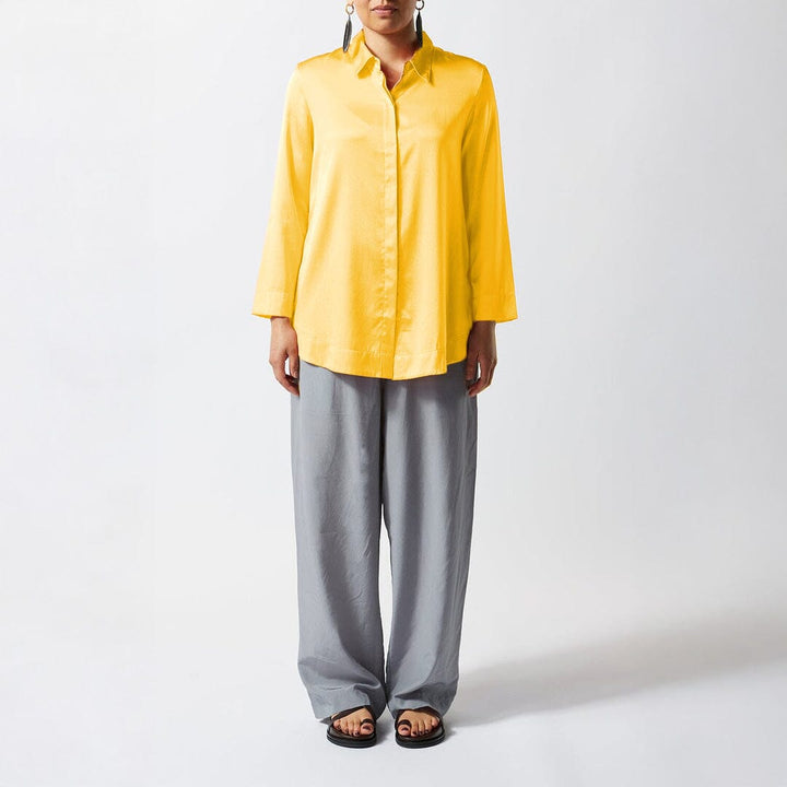 Silk Satin Long Sleeve Shirt – Sun - Ltd Edition