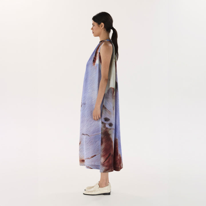 Traces Silk Maxi Dress