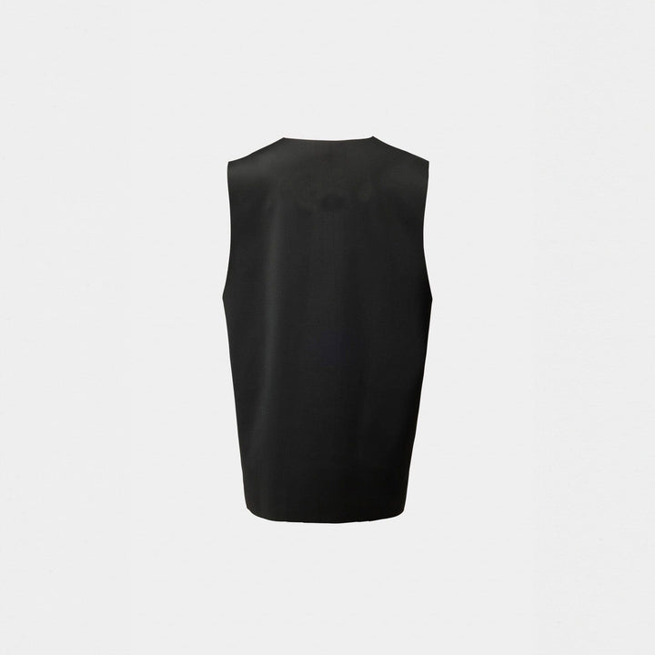 Black Long Line Vest