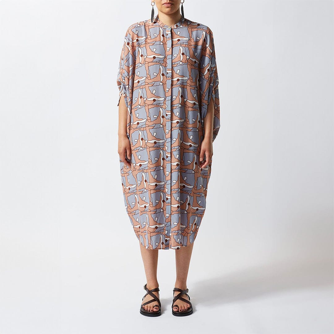Places Silk Button Kaftan
