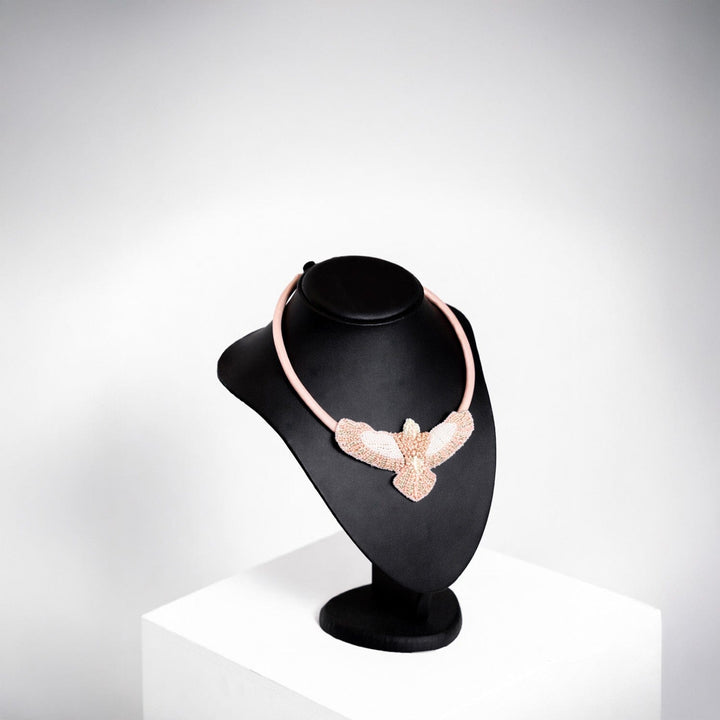 SML Taupe/Pink Emb Pendant Set