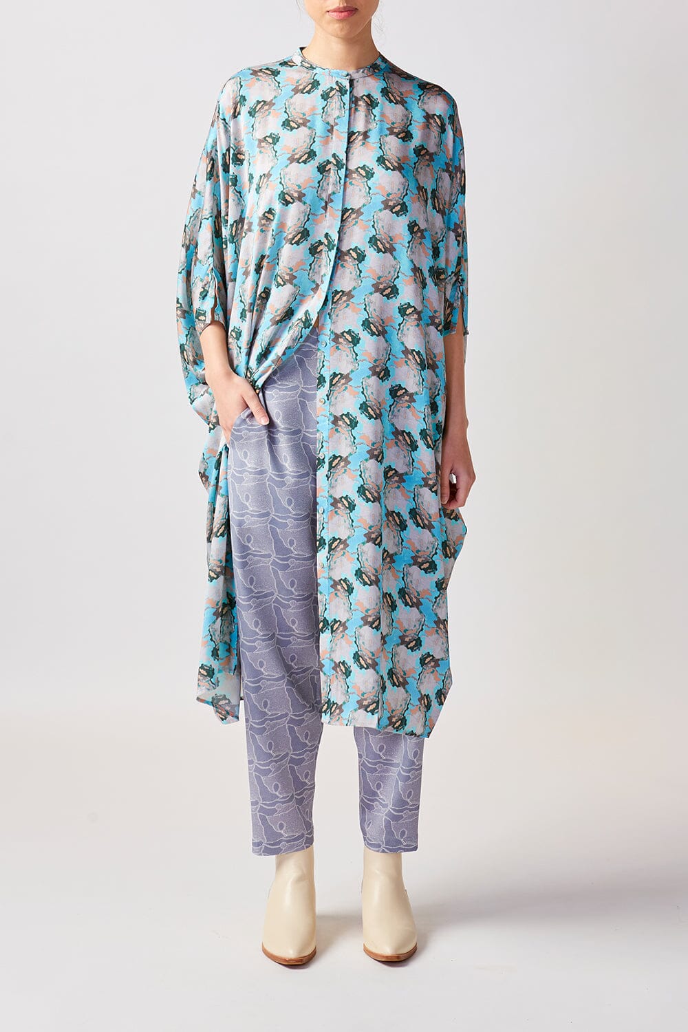 Winyu Silk Button Kaftan