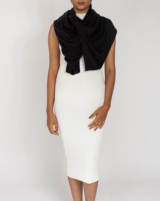 Inala Cotton/Cashmere Wrap - Navy